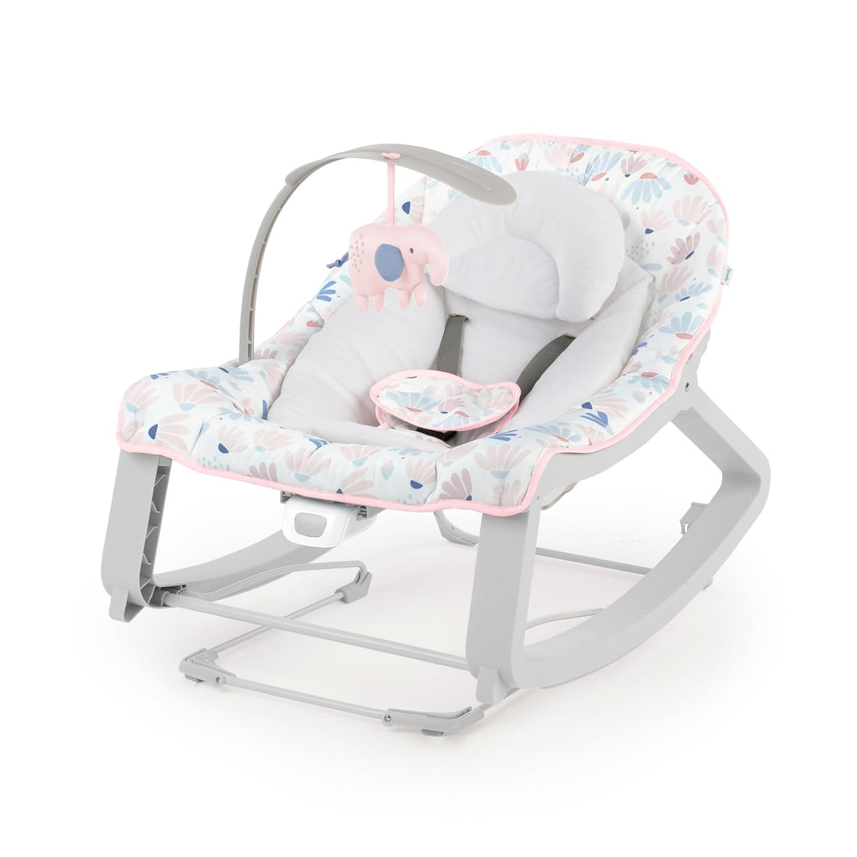 Ingenuity Keep Cozy 3 - in - 1 Grow with Me Vibrating Baby Bouncer Seat (Pink Burst) - Kidsy