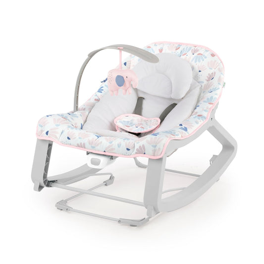 Ingenuity Keep Cozy 3 - in - 1 Grow with Me Vibrating Baby Bouncer Seat (Pink Burst) - Kidsy