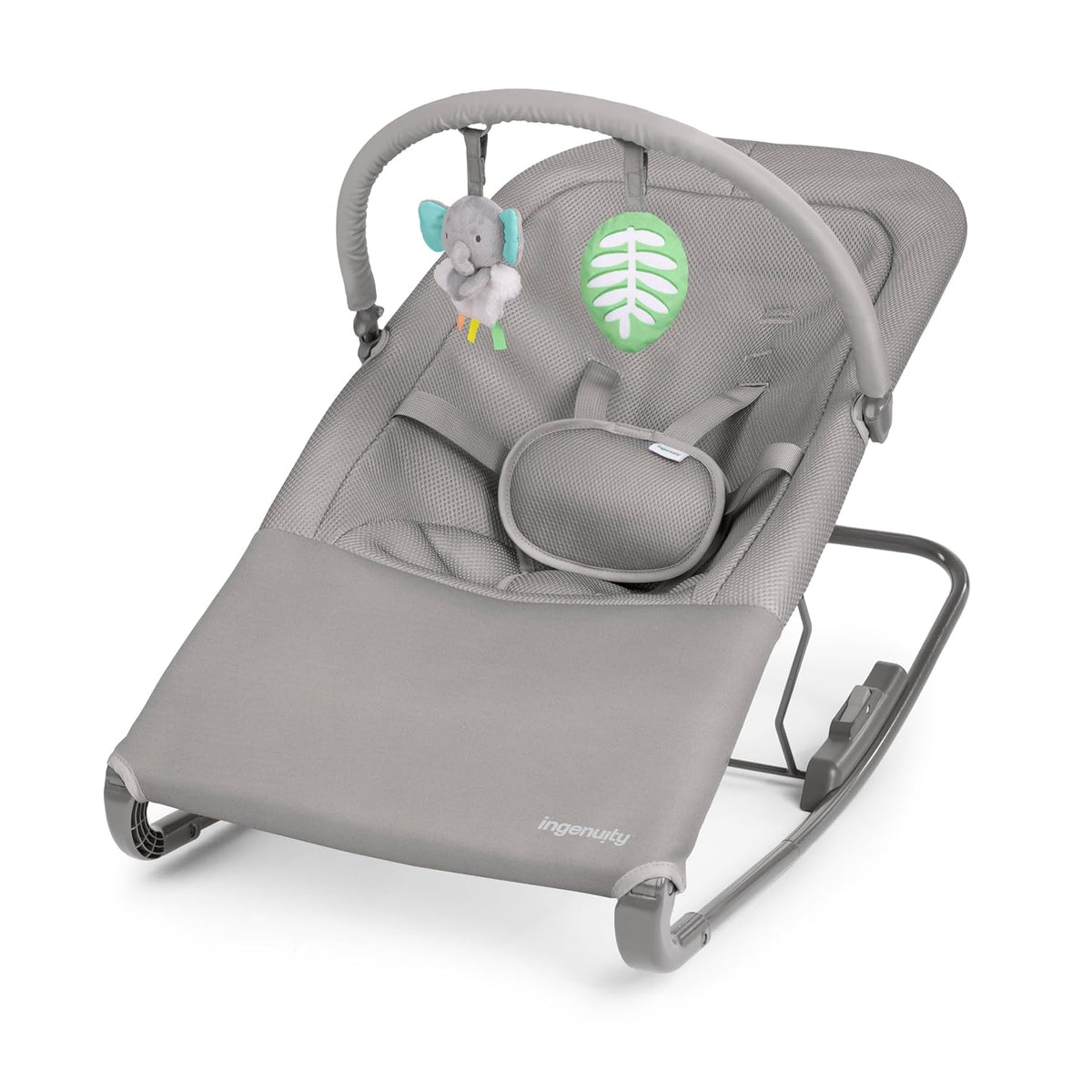 Ingenuity Nestle Foldable Vibrating Baby Rocker (Gray) - Kidsy