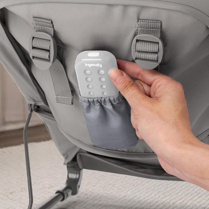 Ingenuity Nestle Foldable Vibrating Baby Rocker (Gray) - Kidsy
