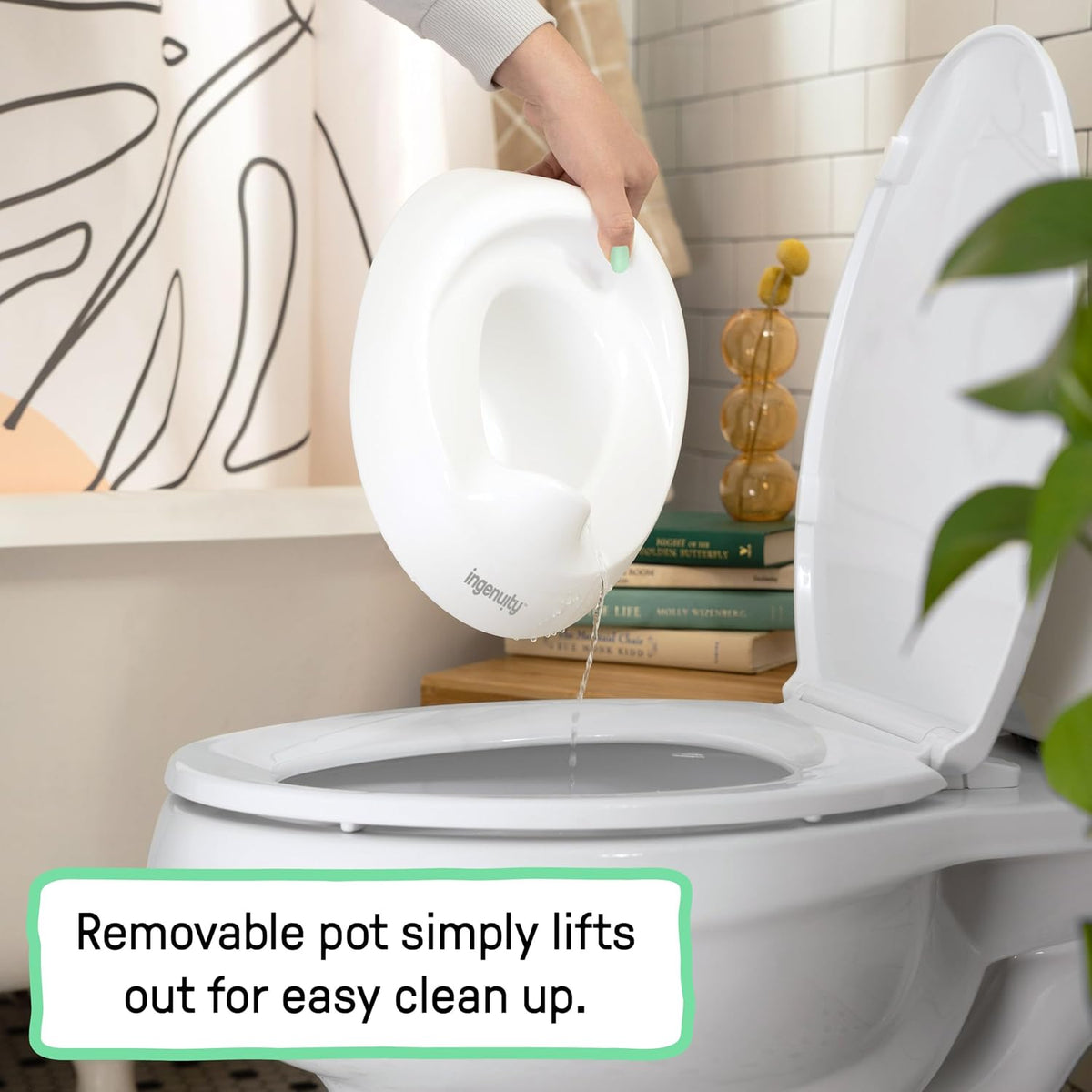 Ingenuity Ready Set Go Potty Training Toilet (White/Grey) - Kidsy