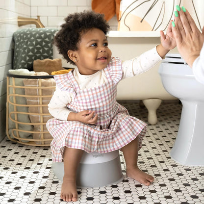Ingenuity Ready Set Go Potty Training Toilet (White/Grey) - Kidsy