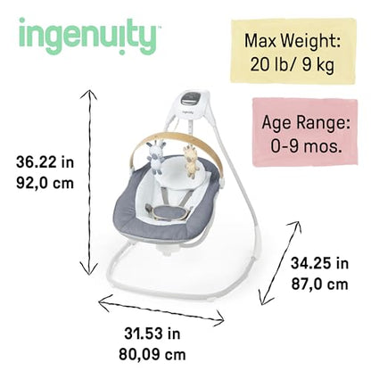 Ingenuity SimpleComfort Swing (Chambray) - Kidsy