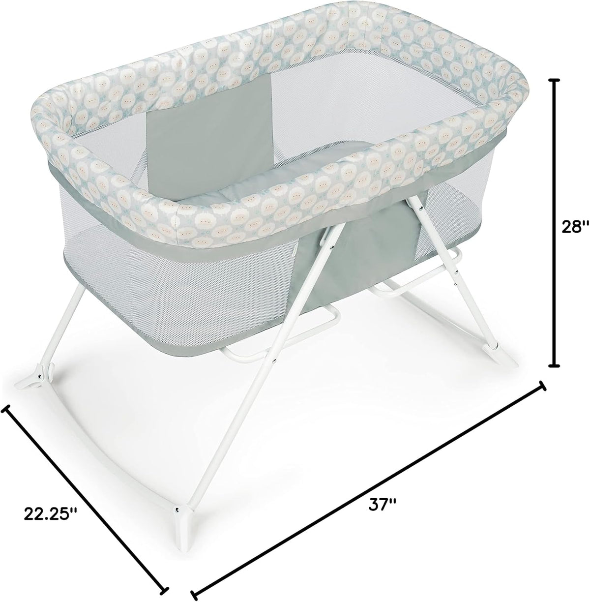 Ingenuity Snooze & Stow Portable Folding Rocking Bassinet (Sheppy) - Kidsy