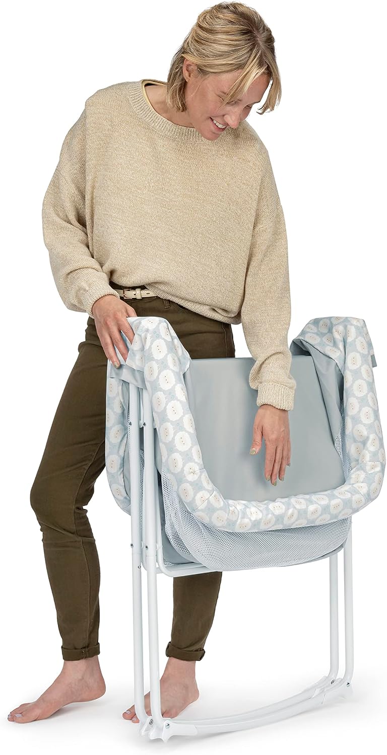 Ingenuity Snooze & Stow Portable Folding Rocking Bassinet (Sheppy) - Kidsy