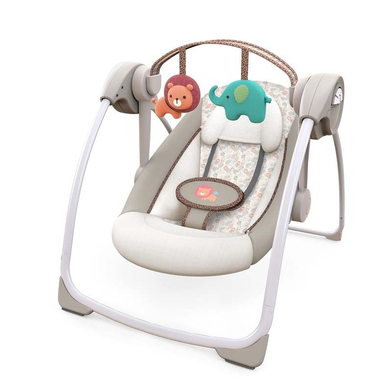 Ingenuity Soothe 'n Delight Compact Portable Baby Swing (Cozy Kingdom) - Kidsy