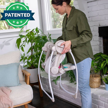 Ingenuity Soothe 'n Delight Portable Baby Swing (Cozy Kingdom) - Kidsy