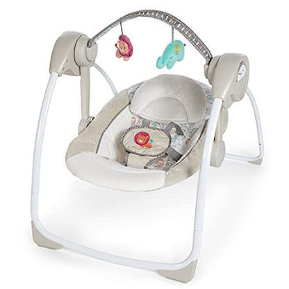 Ingenuity Soothe 'n Delight Portable Baby Swing (Cozy Kingdom) - Kidsy