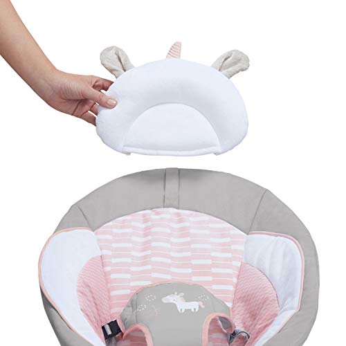 Ingenuity Soothing Baby Bouncer (Pink Flora Unicorn) - Kidsy