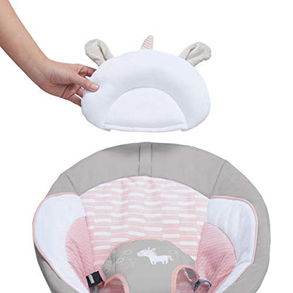 Ingenuity Soothing Baby Bouncer (Pink Flora Unicorn) - Kidsy