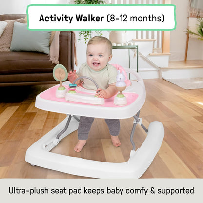 Ingenuity Step & Sprout 3 - in - 1 Baby Activity Walker (Pink) - Kidsy