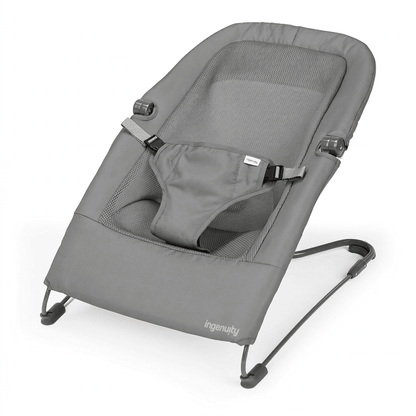 Ingenuity Stow & Go Compact Folding Baby Bouncer (Grey) - Kidsy
