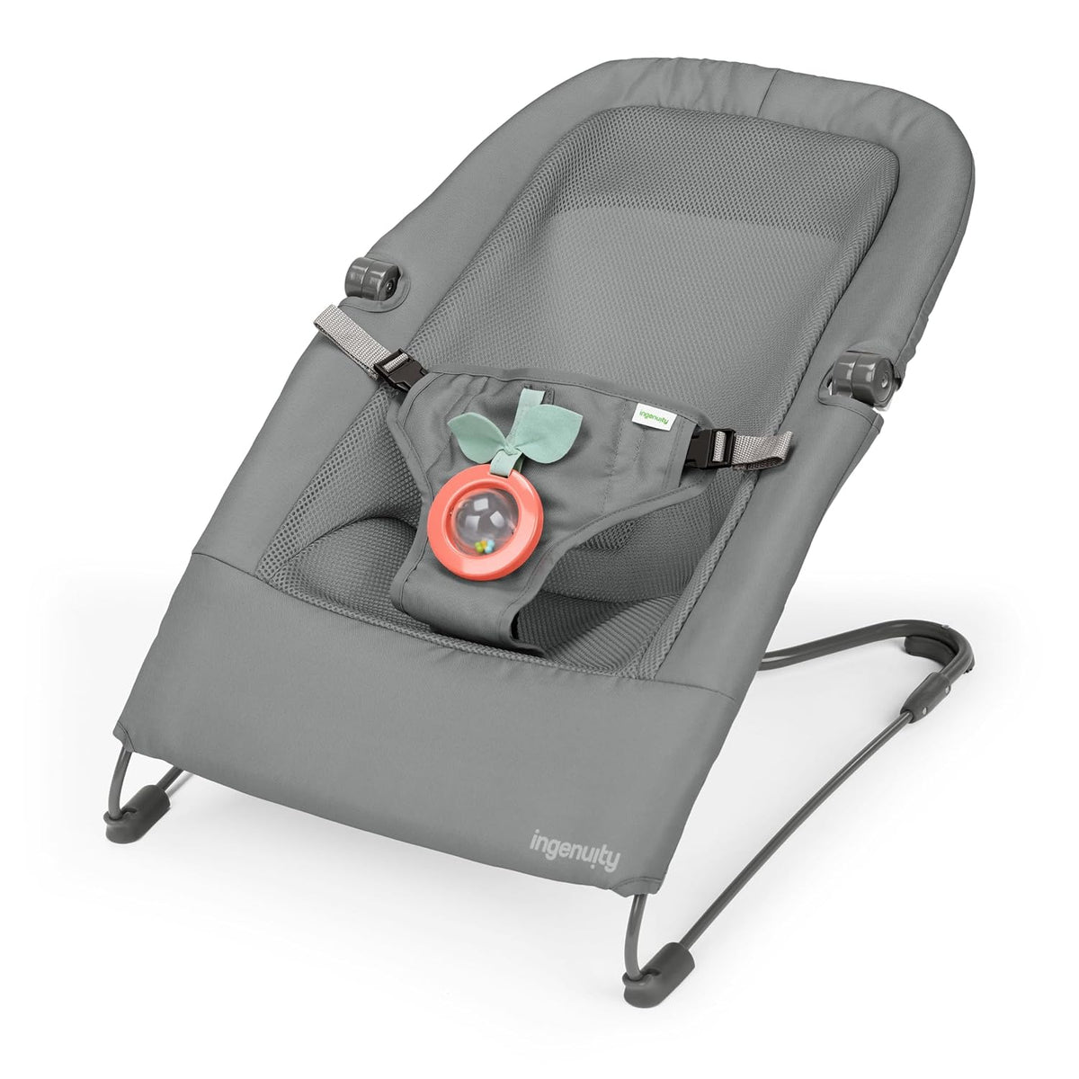 Ingenuity Stow & Go Compact Folding Baby Bouncer (Grey) - Kidsy