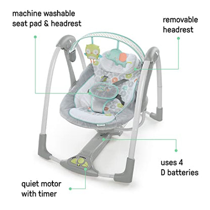 Ingenuity Swing 'n Go 5 - Speed Baby Swing (Hugs & Hoots) - Kidsy