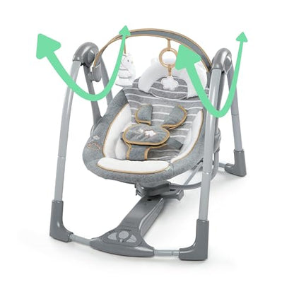 Ingenuity Swing 'n Go Deluxe 5 - Speed Baby Swing (Bella Teddy) - Kidsy