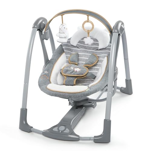 Ingenuity Swing 'n Go Deluxe 5 - Speed Baby Swing (Bella Teddy) - Kidsy