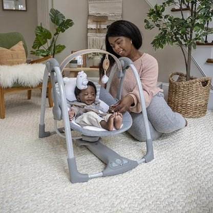 Ingenuity Swing 'n Go Deluxe 5 - Speed Baby Swing (Bella Teddy) - Kidsy