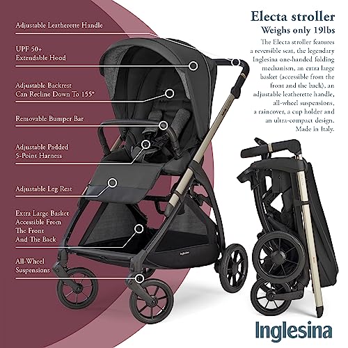 Inglesina Electa Stroller (Upper Black) - Kidsy