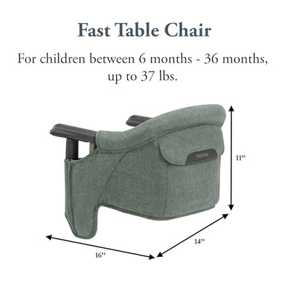 Inglesina Fast Table Chair Portable Baby High Chair (Pine Green Melange) - Kidsy