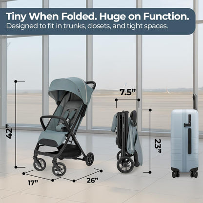Inglesina Quid³ Lightweight Compact Travel Stroller (Galaxy Gray) - Kidsy