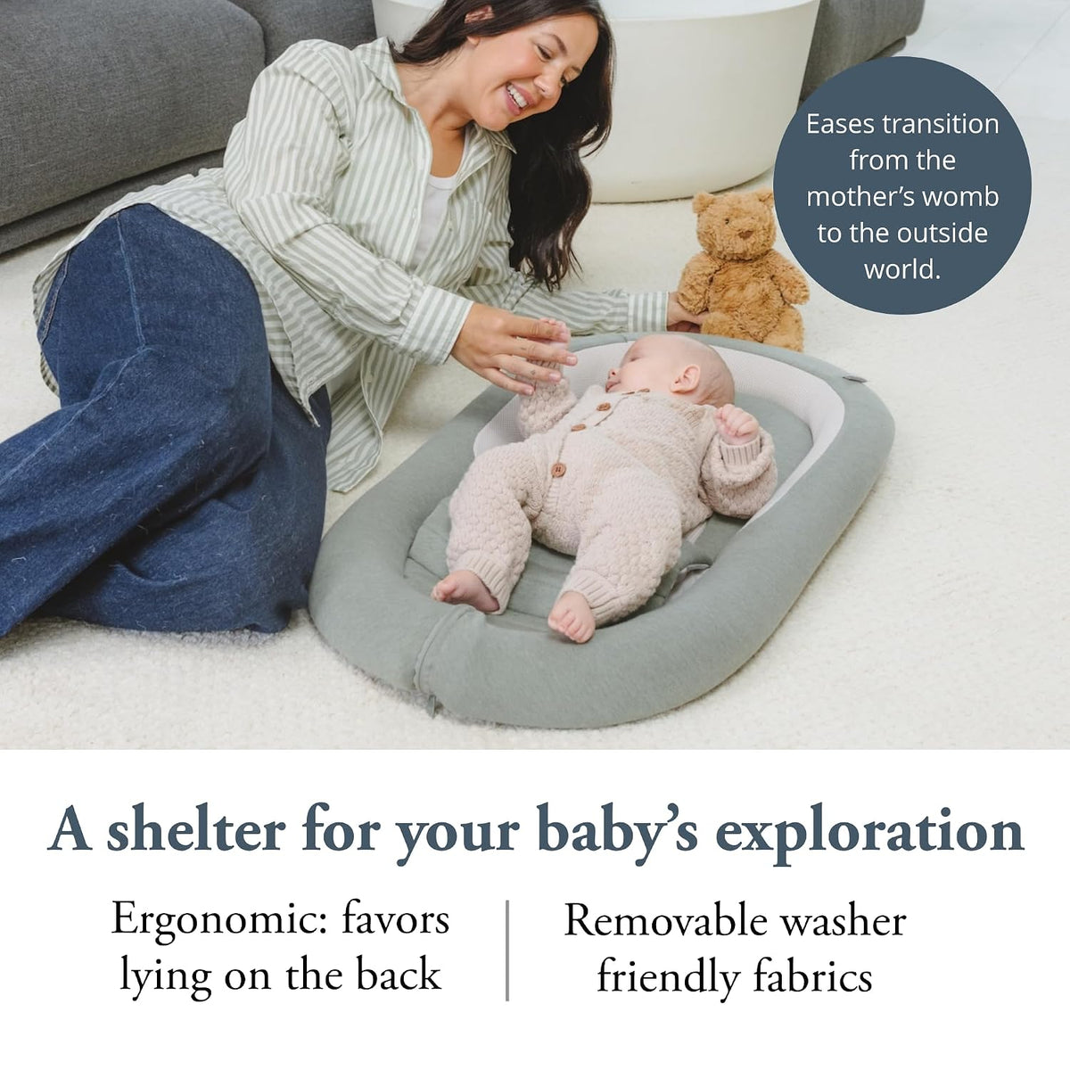 Inglesina Welcome Pod Baby Lounger (Balance Green) - Kidsy