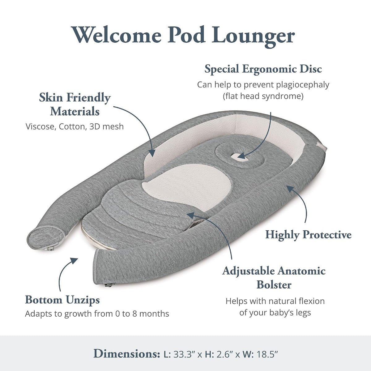 Inglesina Welcome Pod Baby Lounger (Balance Green) - Kidsy