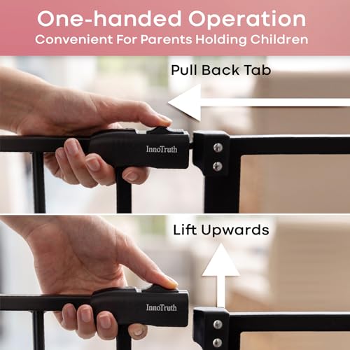 InnoTruth 28.9 - 42.1" Wide, 30" Tall Gates (Black) - Kidsy