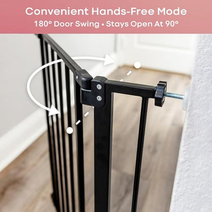 InnoTruth 28.9 - 42.1" Wide, 30" Tall Gates (Black) - Kidsy