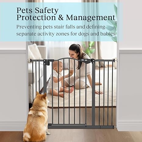 InnoTruth 30" Baby Gate 29–39.6" (Black) - Kidsy