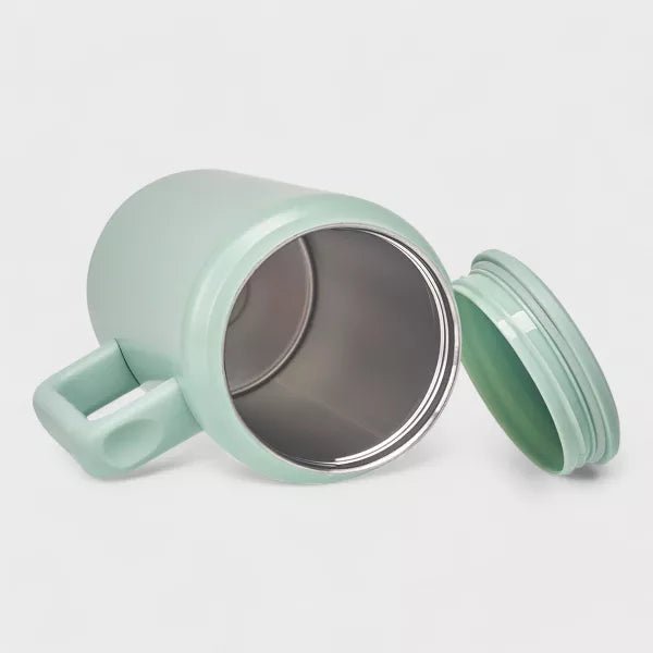 Insulated Tumbler 50oz with Handle & Straw (Mint Green) - Kidsy