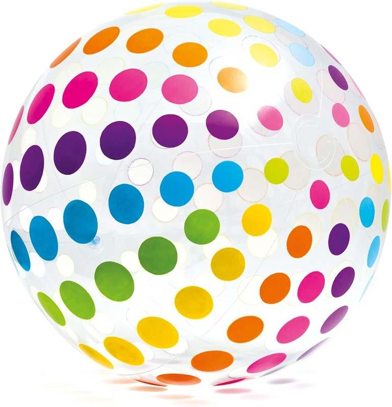 Intex Jumbo Inflatable Ball with Colorful Dots (42") - Kidsy