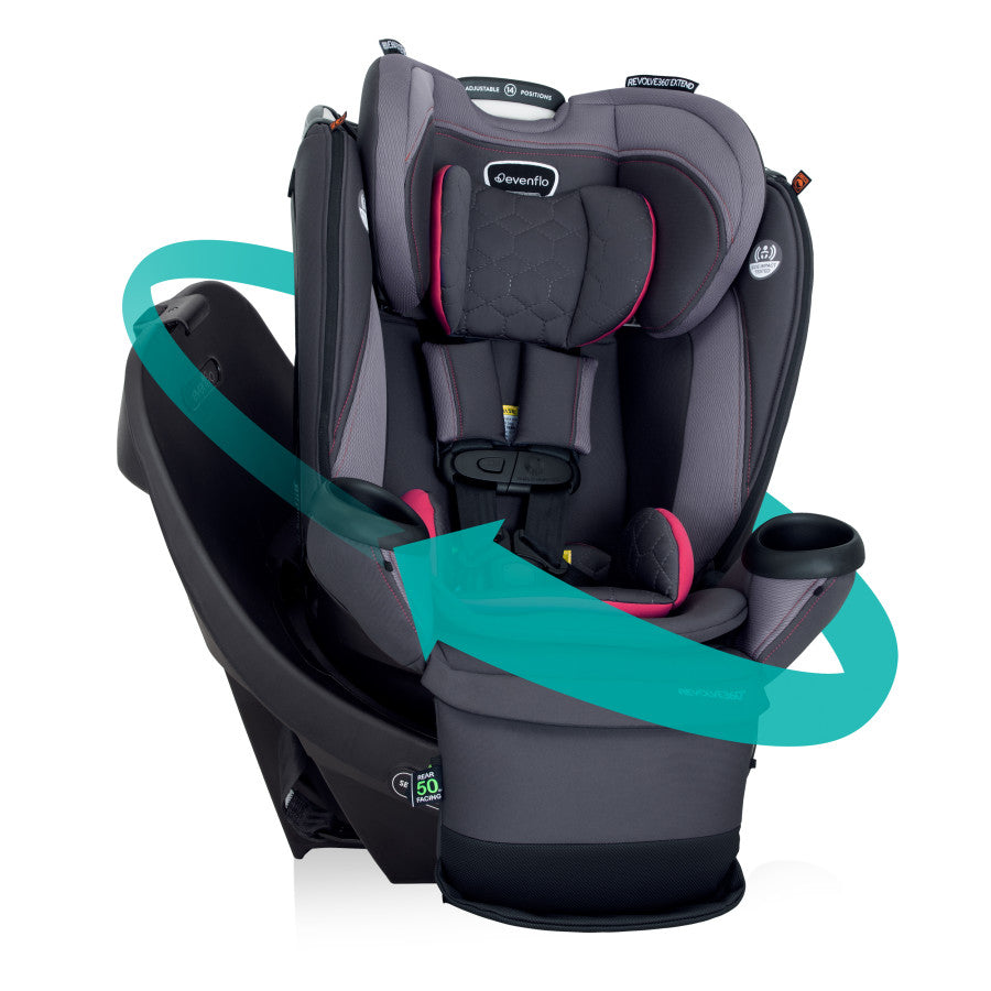 New Revolve360 Extend Rotational All-in-One Convertible Car Seat with Quick Clean Cover