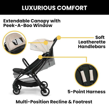 Jeep Altitude Compact Travel Stroller by Delta Children (Tan) - Kidsy