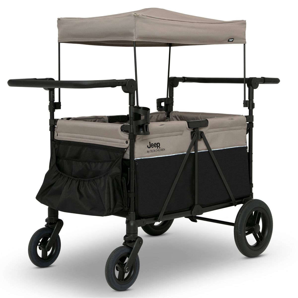 Jeep Gladiator 4-Seater Stroller Wagon by Delta Children (Black/Tan) - Kidsy