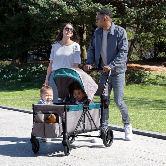 Jeep Sport All - Terrain Stroller Wagon by Delta Children (Grey/Blue Moon) - Kidsy