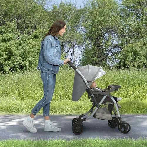 Jeep Unlimited Reversible Handle Stroller (Grey Tweed) - Kidsy