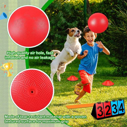 Jenaai 18 Pcs Sports Kickball Set 10 inch (Red) - Kidsy