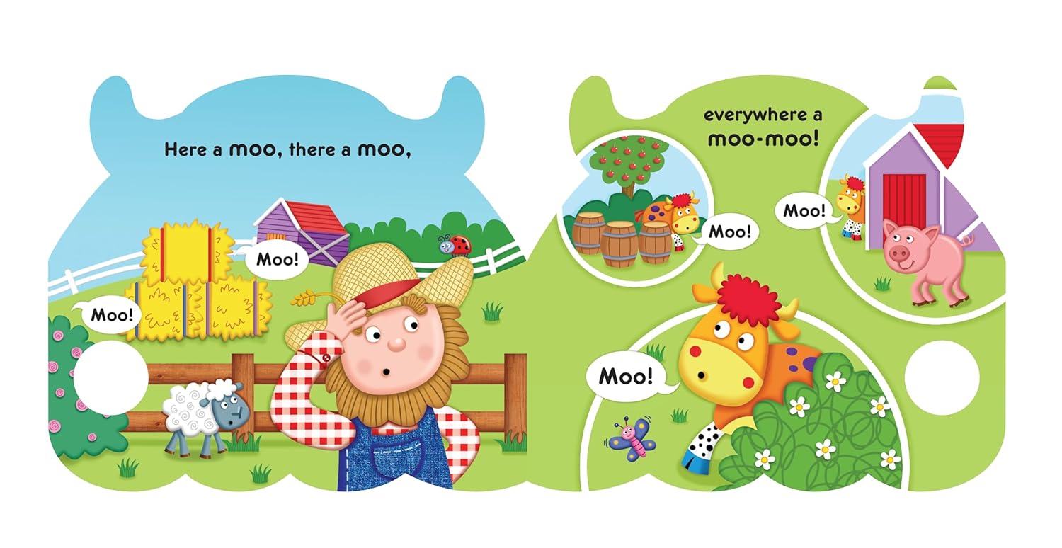 Jiggle & Discover Old MacDonald Deluxe Interactive Board Book - Kidsy