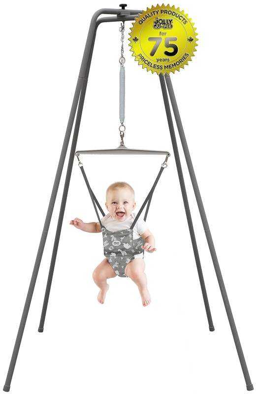 Jolly Jumper *Elite* Safari Print Saddle (Grey Safari) - Kidsy