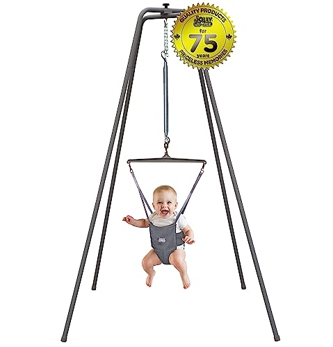 Jolly Jumper **Elite** - The Original Jolly Jumper with Super Stand (Gray) - Kidsy