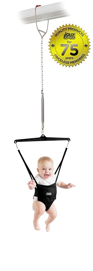 Jolly Jumper Original Baby Exerciser (Black Saddle) - Kidsy