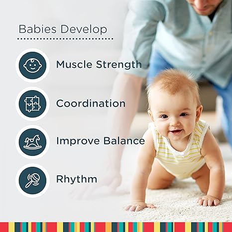 Jolly Jumper Original Baby Exerciser (Grey Safari Saddle) - Kidsy