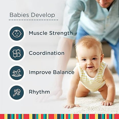 Jolly Jumper Original Baby Exerciser (Grey Safari Saddle) - Kidsy