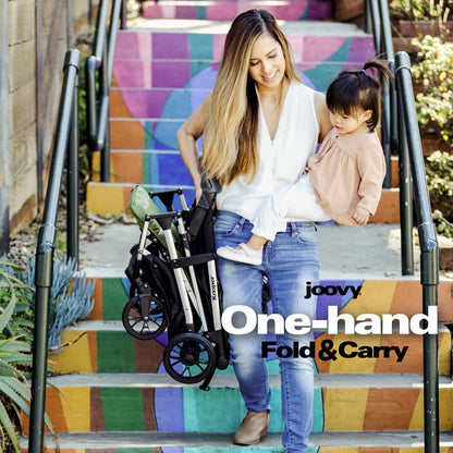 Joovy Kooper Lightweight Baby Stroller with Compact Fold (Forged Iron) - Kidsy