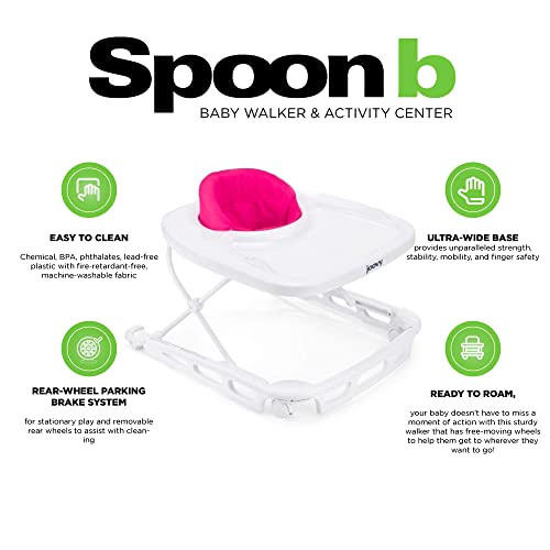 Joovy Spoon B Baby Walker & Activity Center (Pink Crush) - Kidsy