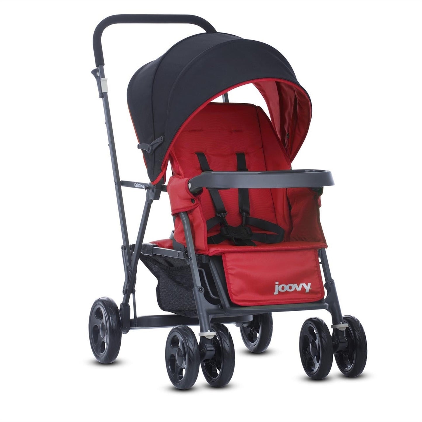 Joovy Caboose Sit and Stand Tandem Double Stroller (Graphite Red)