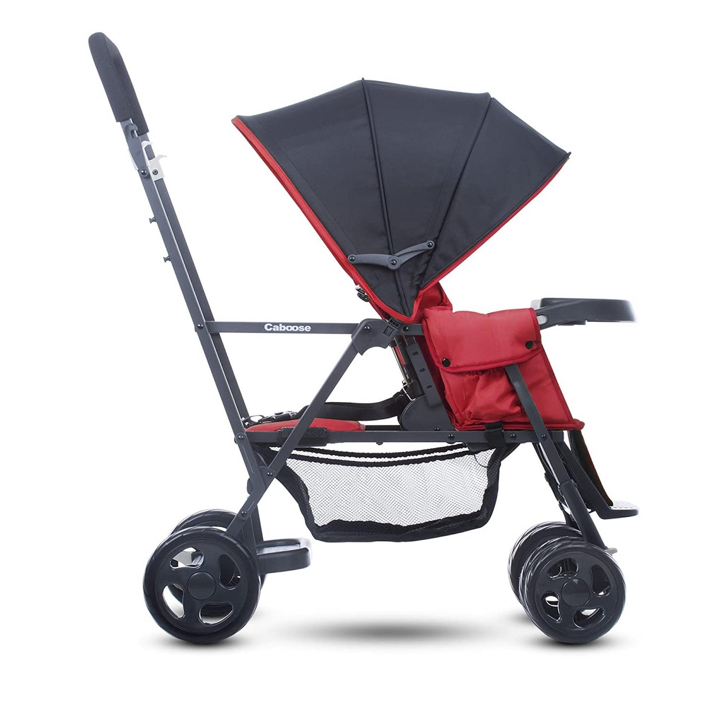 Joovy Caboose Sit and Stand Tandem Double Stroller (Graphite Red)