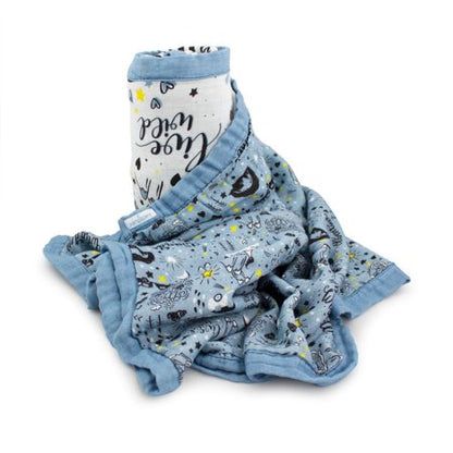 Kanga Care Bamboo Muslin Forever Blanket (Wander) (80x55) - Kidsy