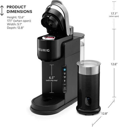 Keurig K - Café Barista Bar Single Serve Coffee Maker and Frother (Black) - Kidsy