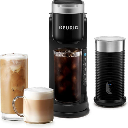 Keurig K - Café Barista Bar Single Serve Coffee Maker and Frother (Black) - Kidsy